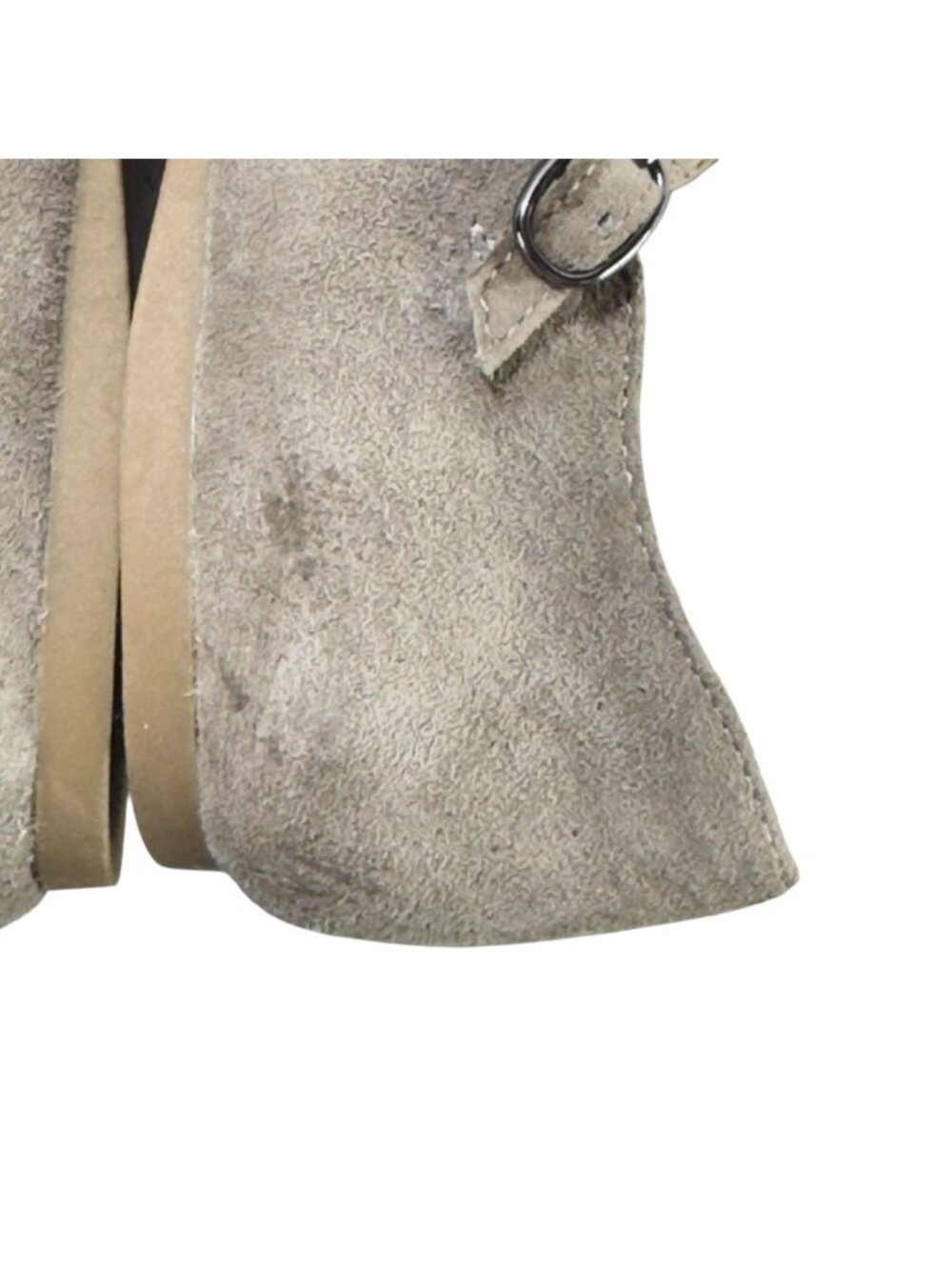 STEVE MADDEN Edggy Shoes Beige Suede Strappy Flats Women’s Size 7.5 - Picture 7 of 12